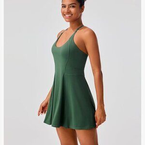 Women's Activewear Dress with Built-in Bra, Workout Athletic Golf Summer Dress